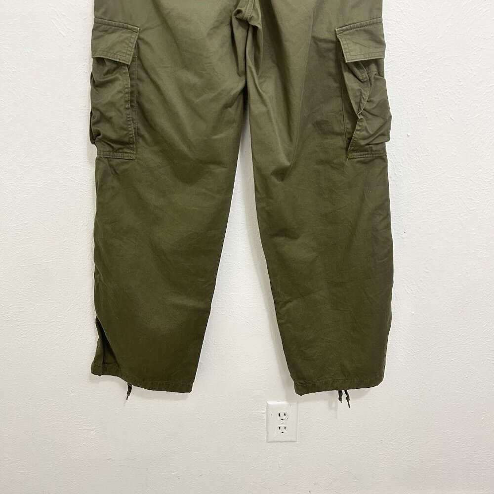 Levis Pants Sz 25 Green '94 Baggy Utility Cargo Drawstring Leg Streetwear Skater - Picture 14 of 14